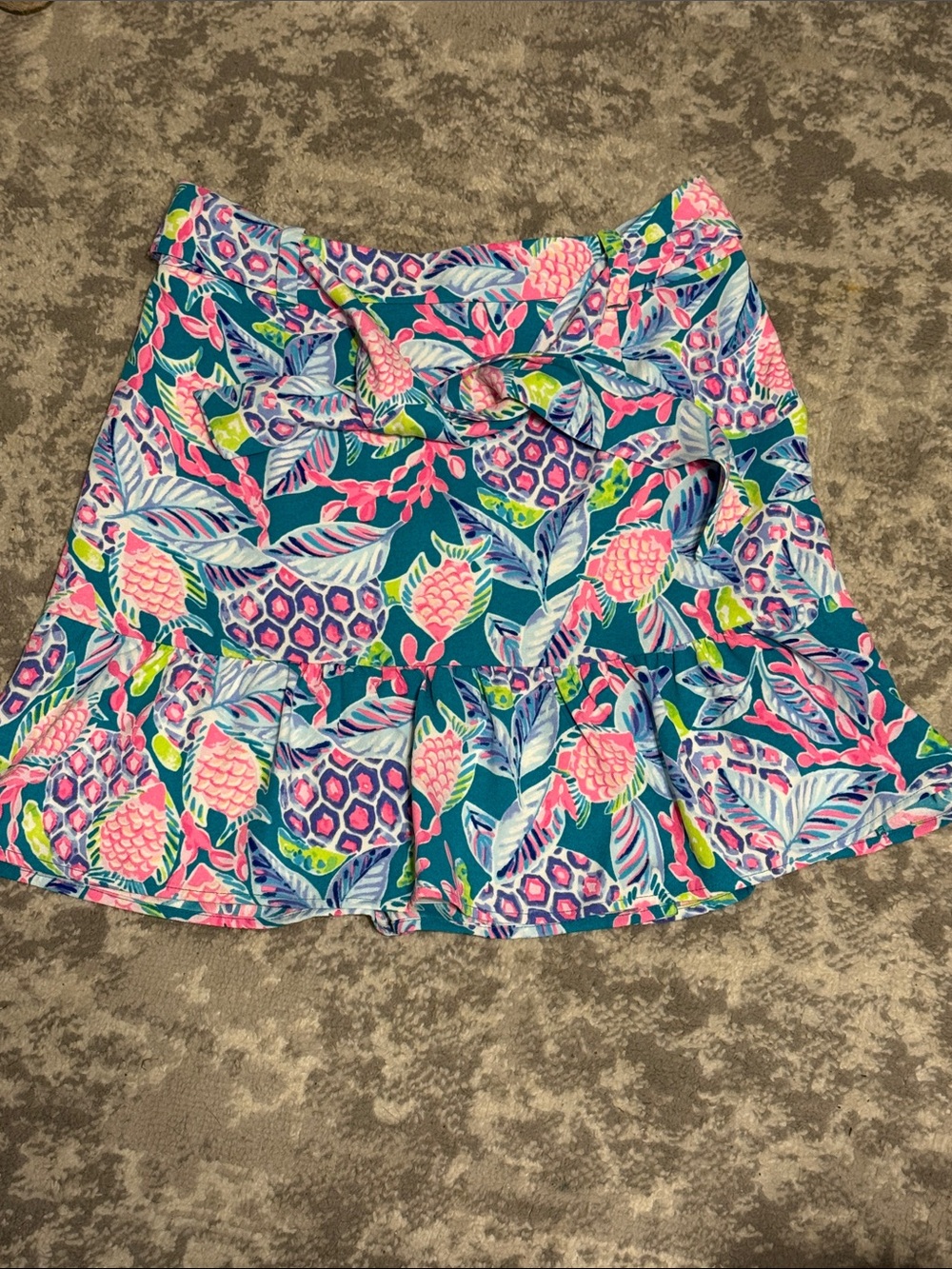 Lilly Pulitzer Teal, Pink, White Floral Skirt